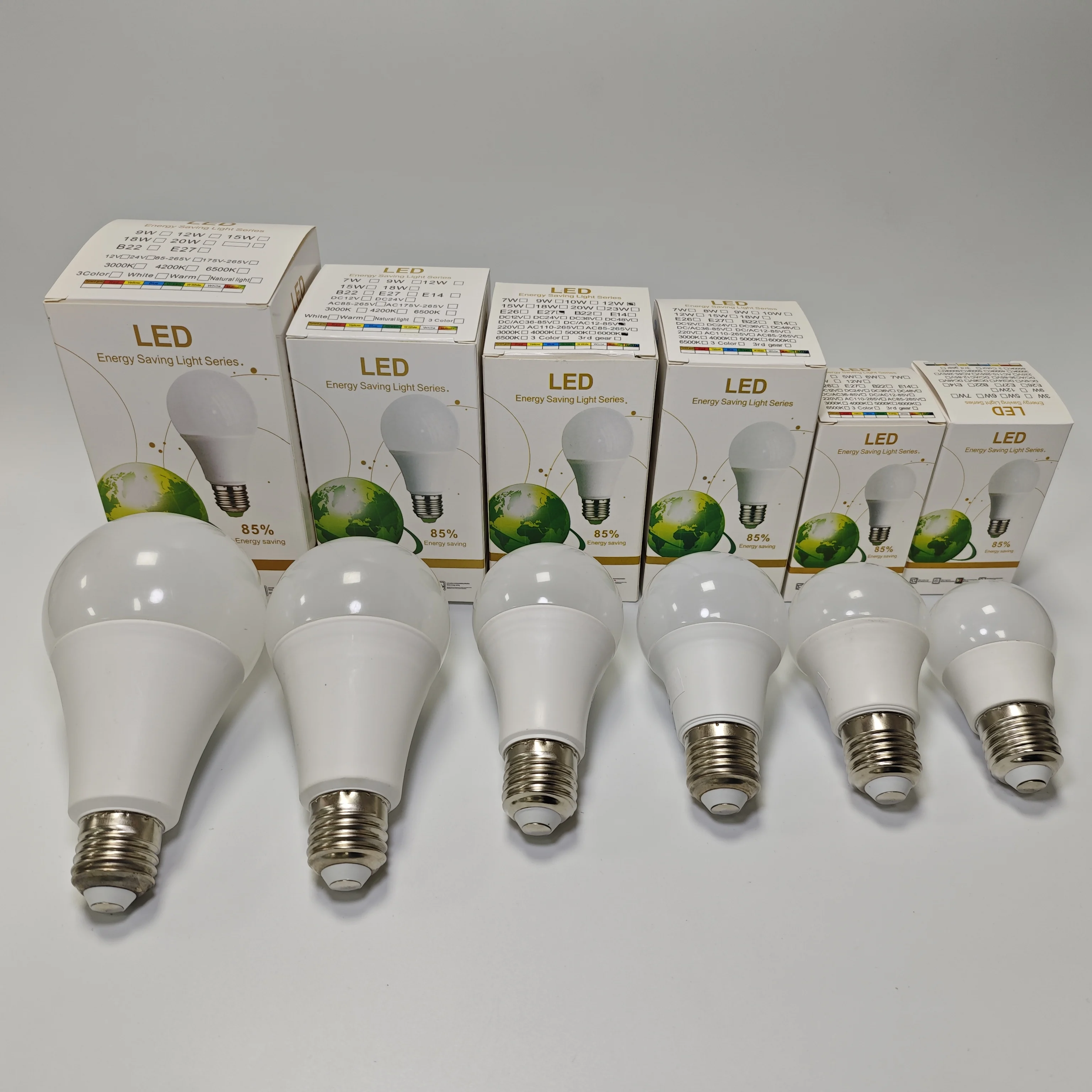 Factory Direct Sales 3W-18W Aluminum Plus PBT Body B22 E27 LED Bulb