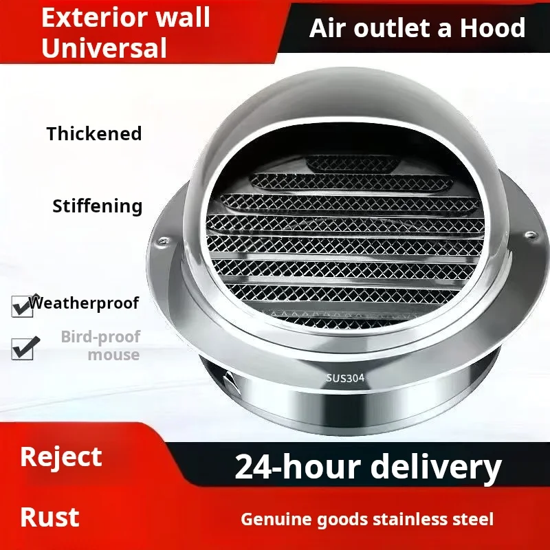 Customized Logo 100mm 4 Inch Stainless Steel Wall Round Air Vent Diffuser Waterproof Air Vent Cover Diffuser