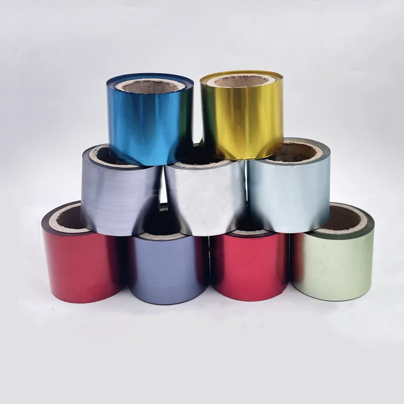 PET bicolor color aluminized wire decorative Aluminum plating Plastic film