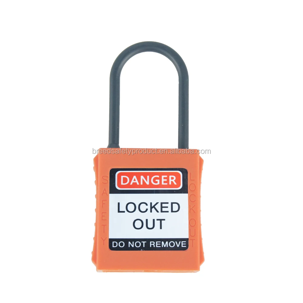 Isolated Nylon Beam Industrial Safety Padlocks Insulated Plastic Padlock Lock out Manufacturer KA KD G77N