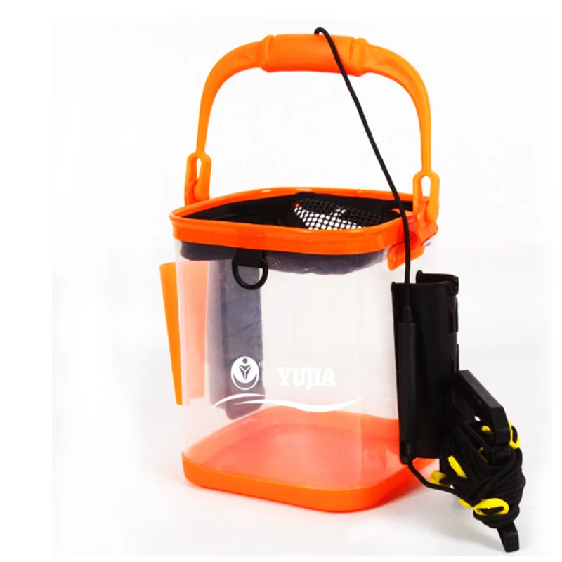 Live Fishing Bait Bucket Portable  Multi-Functional Container of Fetch Water