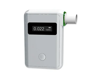 blue tooth  connects to smartphone mouthpiece fuel cell alcohol tester breathalyzer