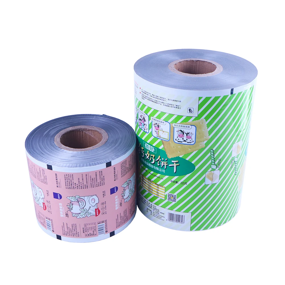 Custom Printed Snack Food Grade Chocolate Flexible Heat Seal Multilayer Packaging Film Roll