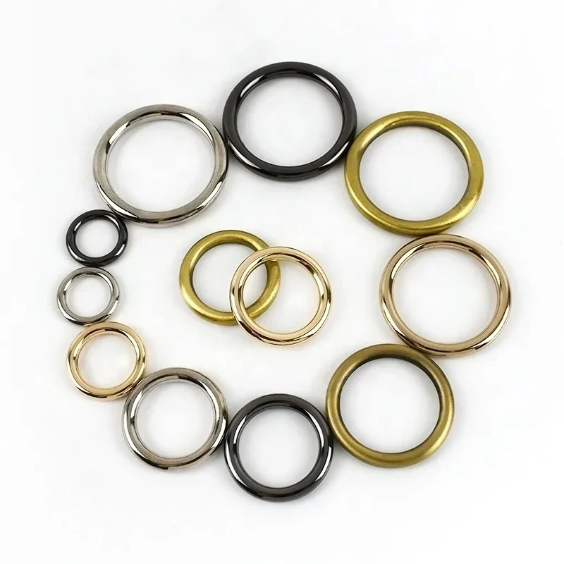 Meetee BF318 25mm Luggage Hardware Accessories Die-cast Seamless Ring Buckle Zinc Alloy Connective Circle Plating O Ring Buckle