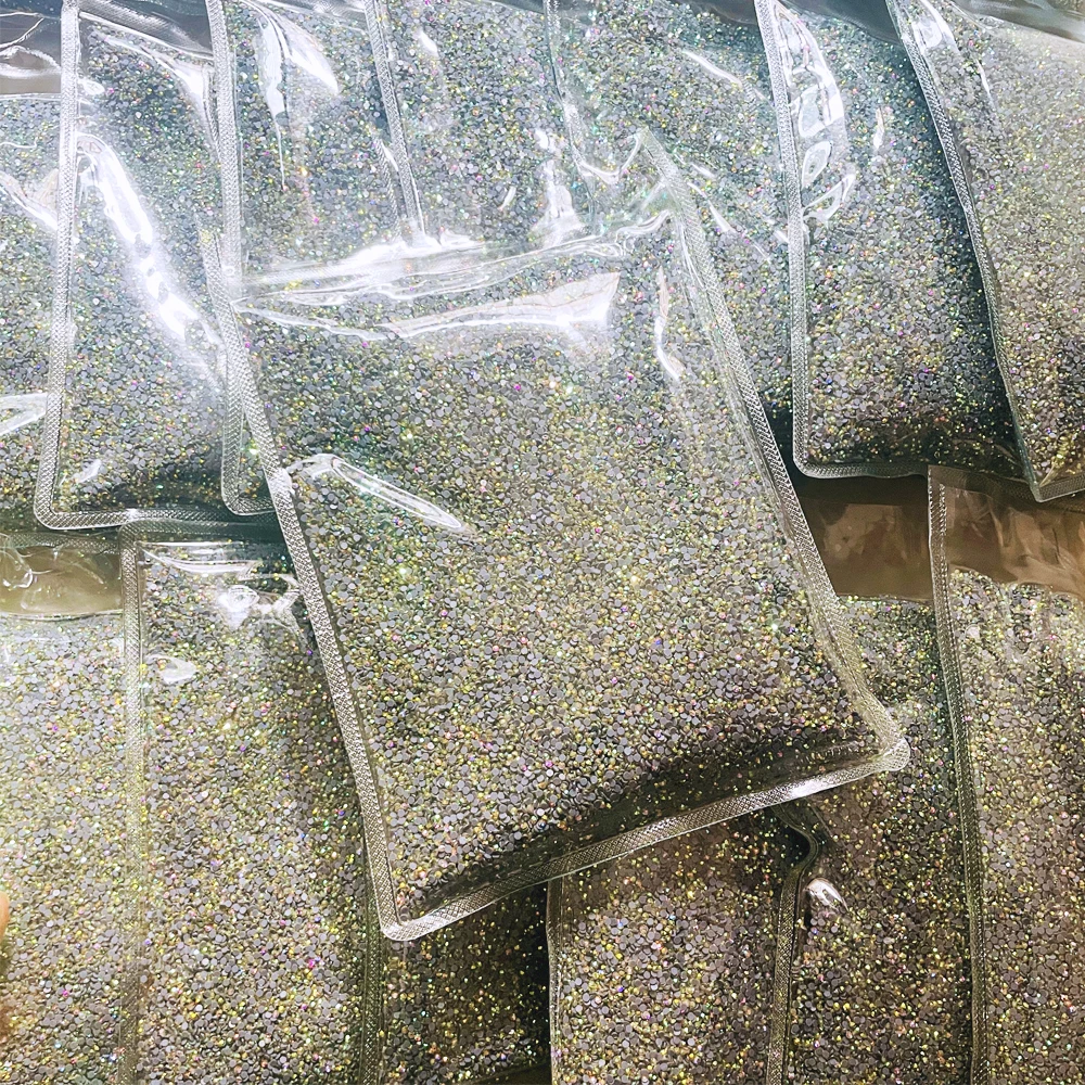 For Garment Decoration Hot Fix Round Epoxy Iron on Strass Rhinestone Hot Sale Factory Supply Bulk SS6 1KG Crystal B30 Shoes