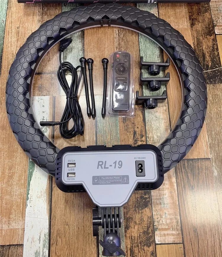 
RKSE 19 inch RL-19 Led Ring Light Dimmable Photography Studio Cosmetic Selfie Lamp Ring Light with Tripod Stand 