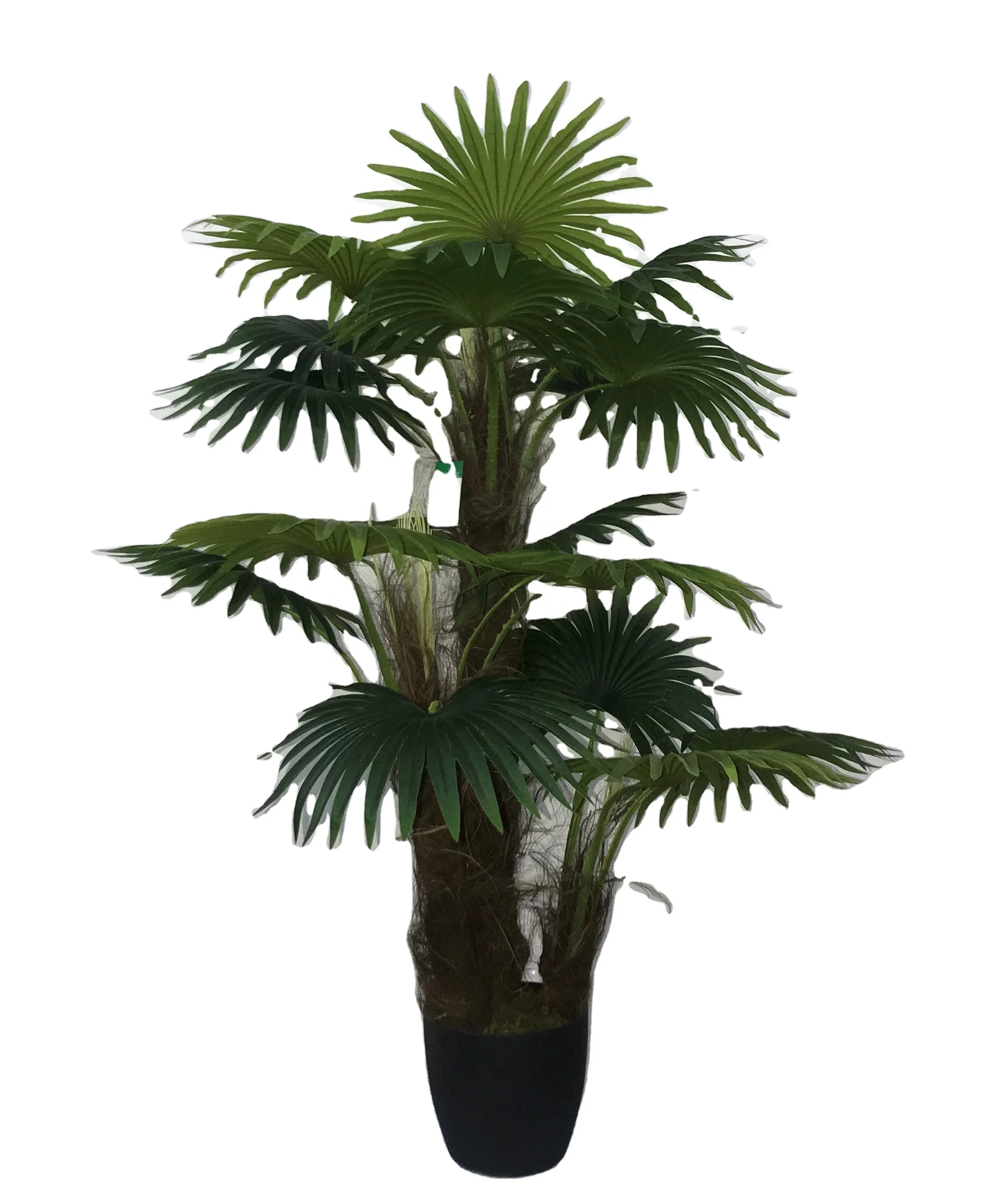 120cm height with 18pcs leaves mini artificial indoor decorative fan palm bonsai tree plant,  artificial mini fan palm tree