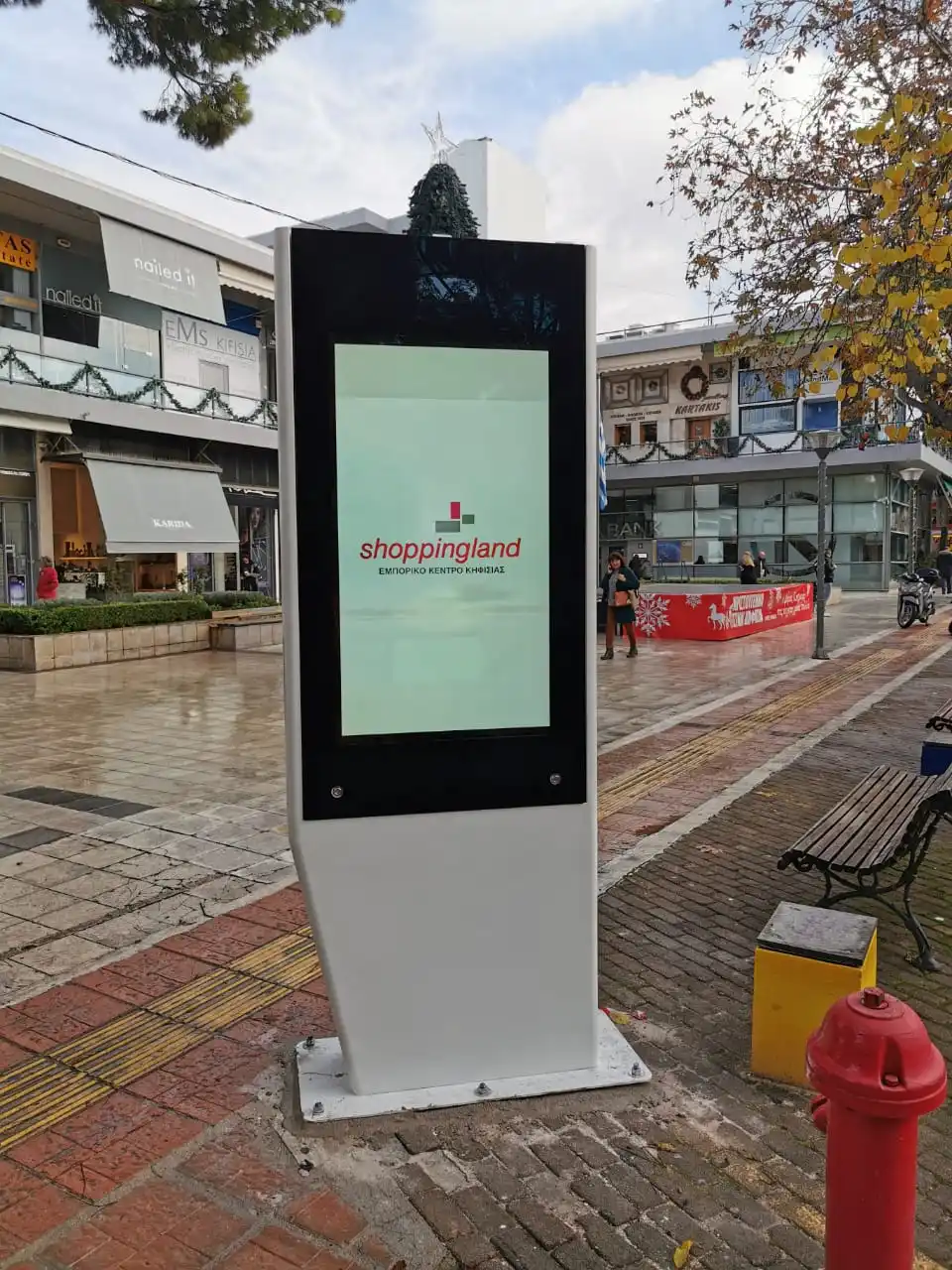 
display standard size free totem digital signage 55 65 75 inch floor stand outdoor lcd advertising player 