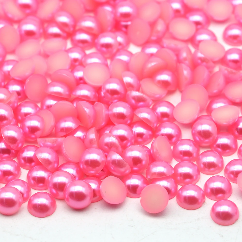 XULIN Wholesale 2mm 4mm 6mm 8mm 10mm 12mm  Abs Half Round Pealrls