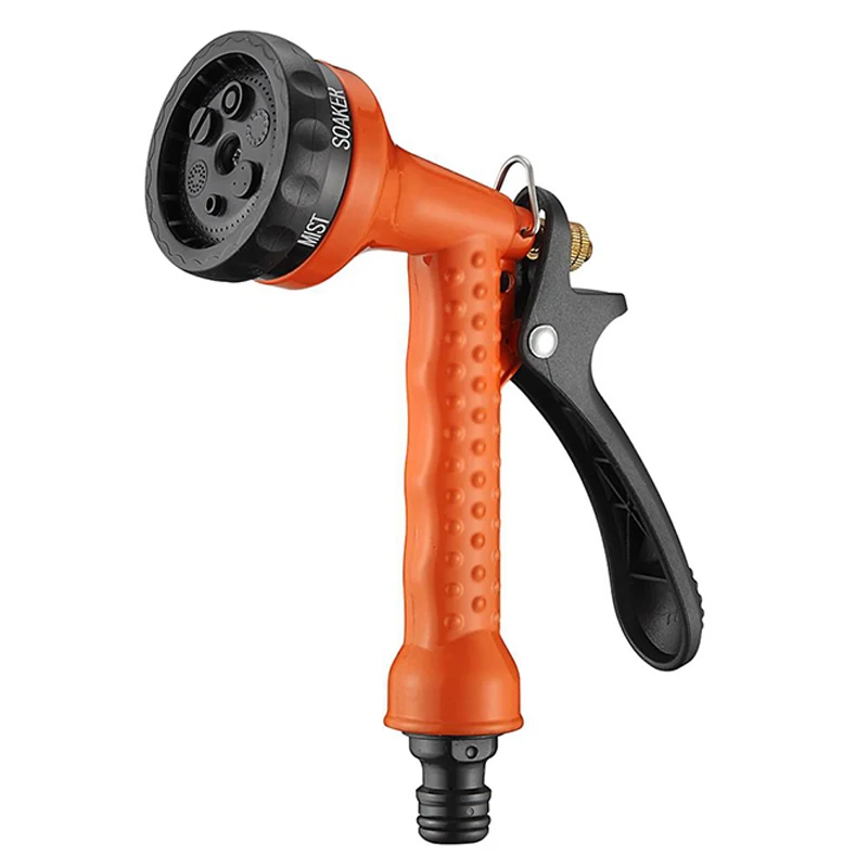 Garden Water Guns hand hose nozzle car washing gun 6-Pattern Metal Hand Watering Gun Garden
