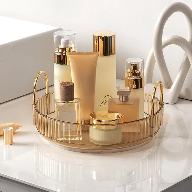 Bathroom Countertop Organizer Spinning Perfume organizer 3 tier 360° Rotating Makeup storage Organizer rack