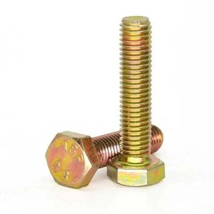 Wholesale Bolt  Yellow Zinc DIN933 / DIN931 High Strength M8 M10 M12 Hex Bolt