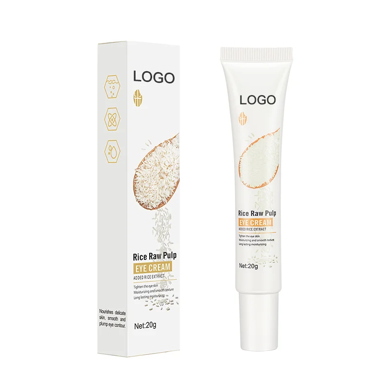 korean skin care cosmetic custom color eye cream private label rice raw pulp fat removing plastic tube squeeze hose eye cream
