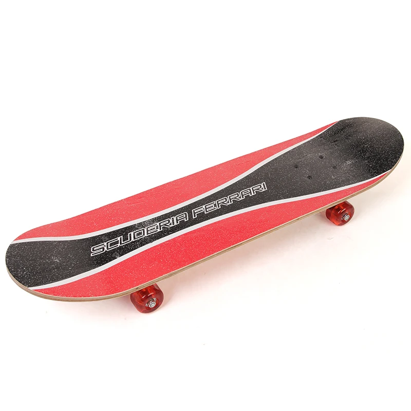 Top Quality Ferrari 3108 Double Kick Skateboard High Elastic Wear-resistant PU Wheel Aluminum Bracket For 3 Years and above