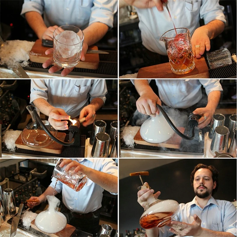 Portable Handheld Cold Smoking Gun with Vacuum Sealer Electric Food Drink Cocktail Smoker Woodchips Smoke Infuser