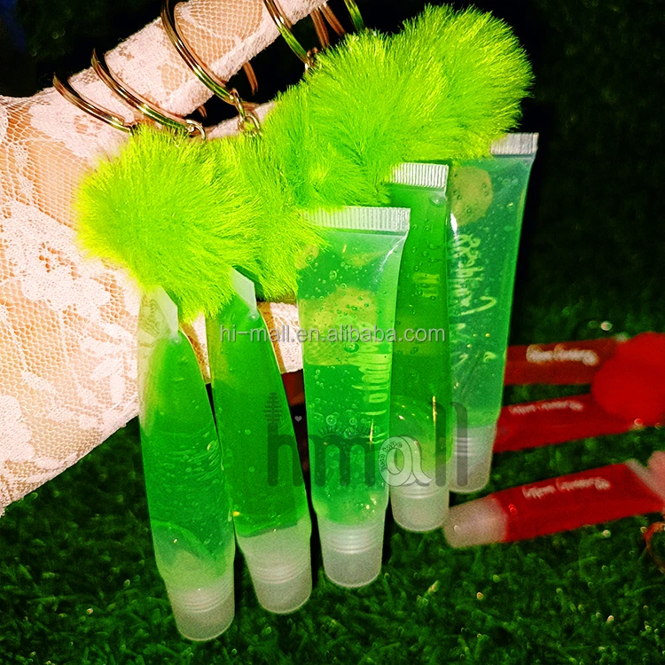 lip gloss Vendor Wholesale Cute Lip Balm Packaging Candy Private Label Lip gloss Tubes with key ring