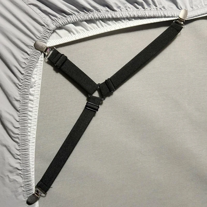 Corner Bands Suspenders For Fitted Sheets 4 PCS Bed Sheet Clips Keep Bedsheets In Place Mattress Sheets Grippers Holders Straps