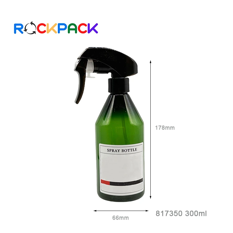Empty Refillable 300ml PET Plastic Trigger Spray Cleaning Bottle
