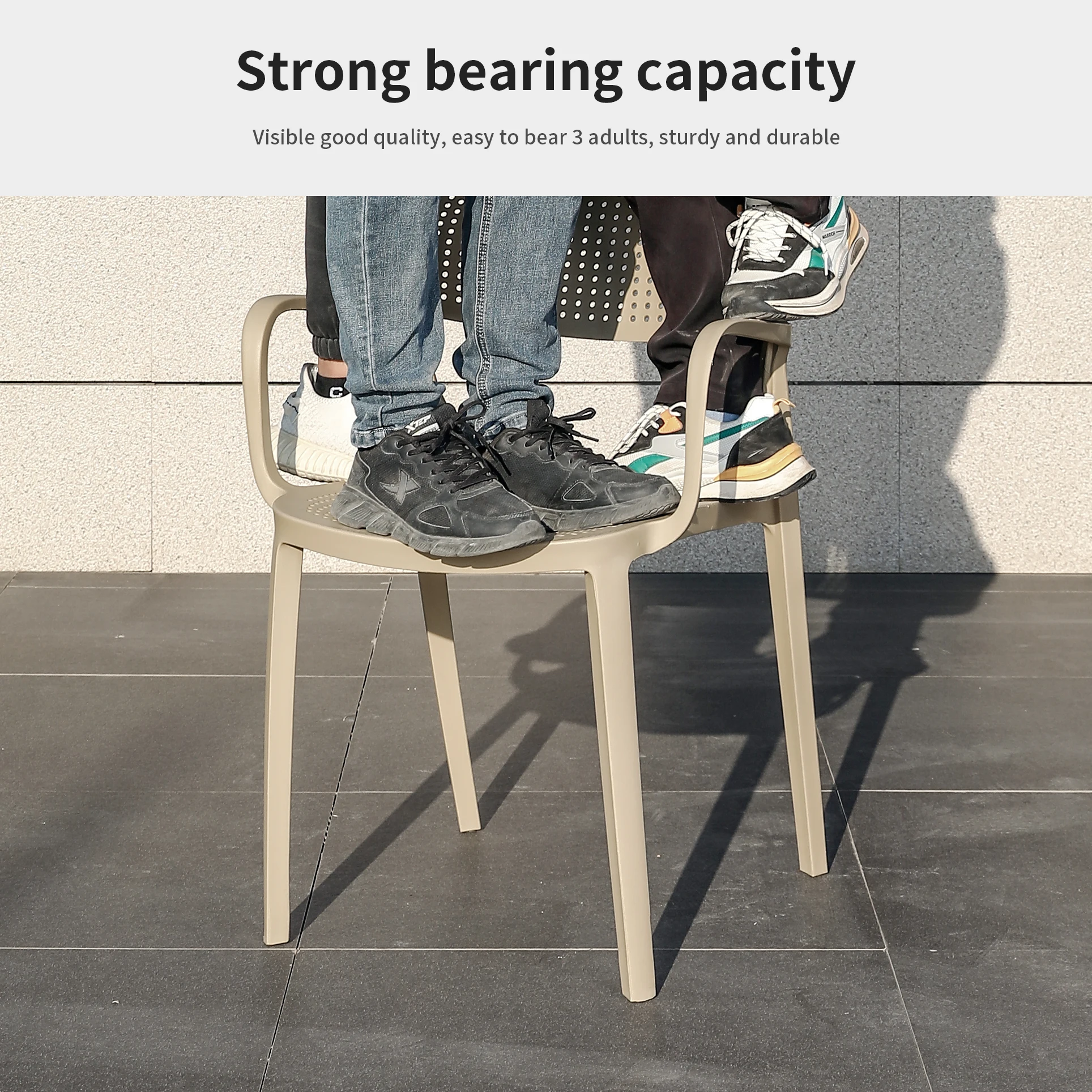 [ZUOAN IMPRESSIVE]Foshan BSCI Factory Design New Plastic Chair Strong Bearing Capacity Stackable Outdoor PVC Garden Patio Chair