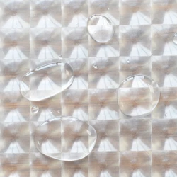 Hotel Translucent 3D Embossed Soft Plastic Shower Curtain