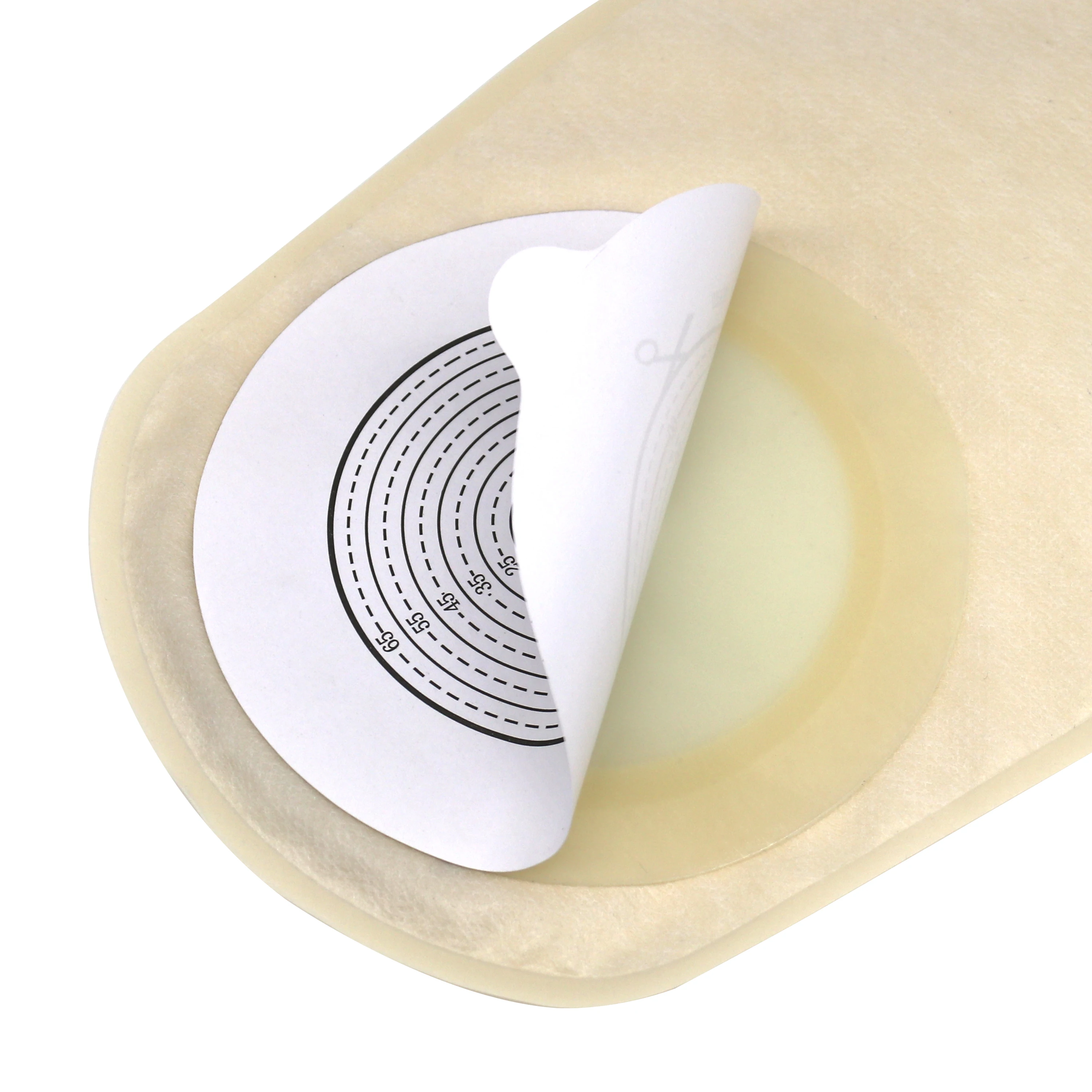 flange 70mm One-time Y1169 breathable firm leakage-proof EVOH Skin color twist tie one-piece stoma bag