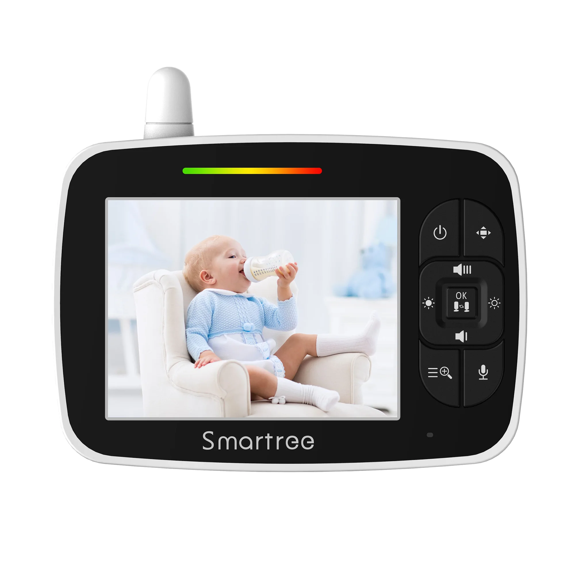 Smartree Monitor Baby Upgraded Smart 3.5Inch FHD Kids Phone Alarm Setting Baby Monitor for  Nursery