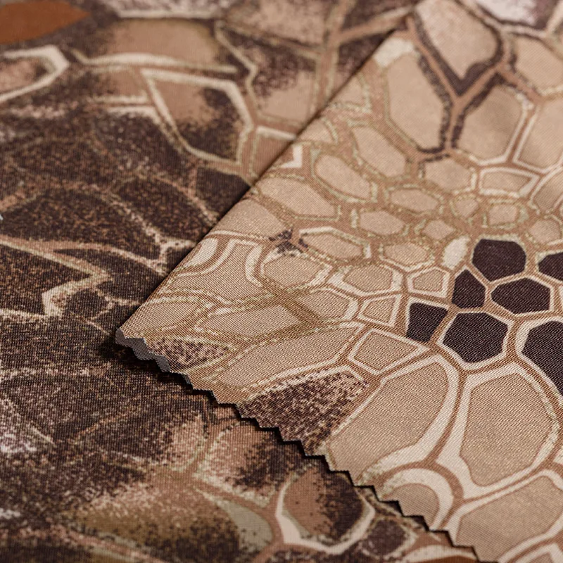 Customized fabrics 94% polyester 6% spandex knitted warp knit camouflage print fabric four-way stretch fabrics