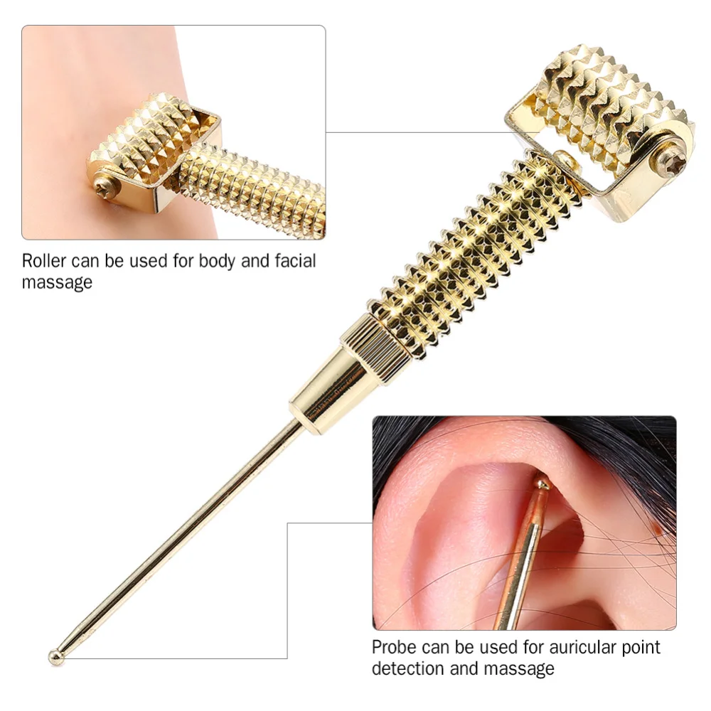 Face Massager Ear Acupoints Probe Acupuncture Points Needle Probe Facial Tightening Slimming Spring Roller