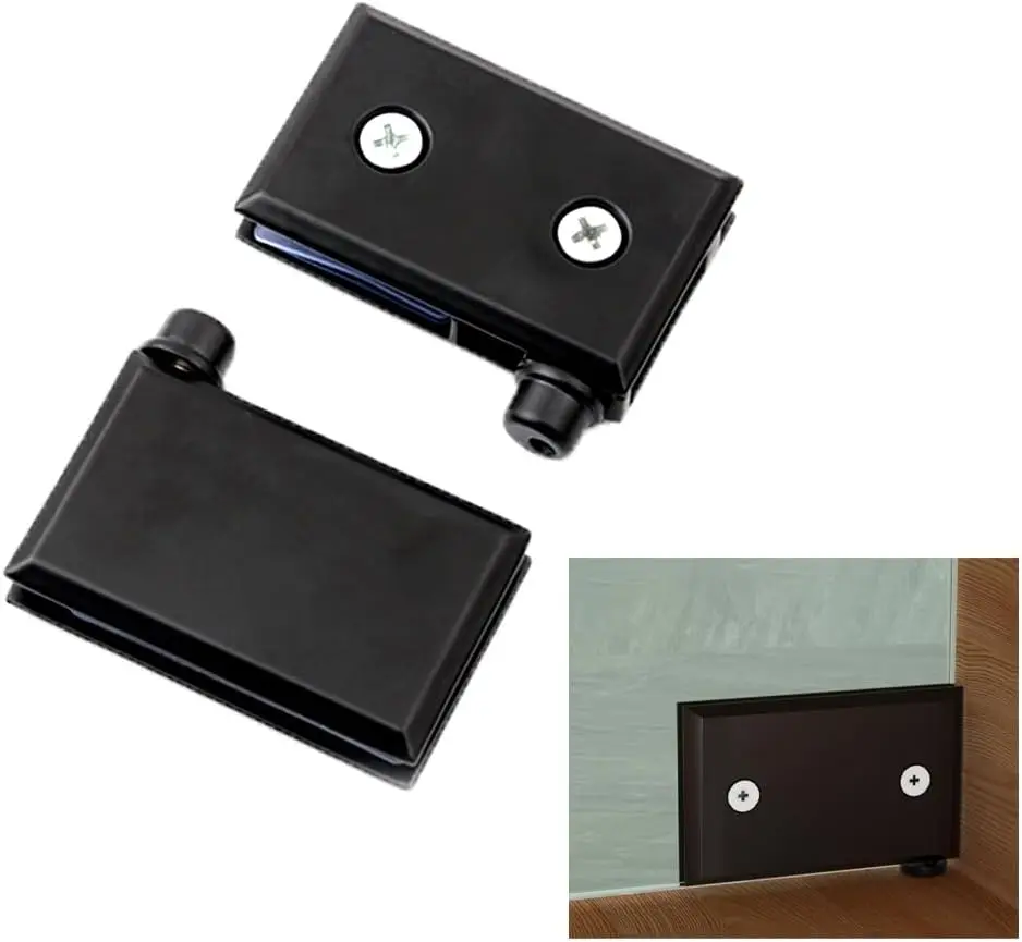 Chrome Furniture Hinges For Home Hardware Metal Zinc Alloy Cabinet pivot Hinge For Door 8mm Glass Acrylic