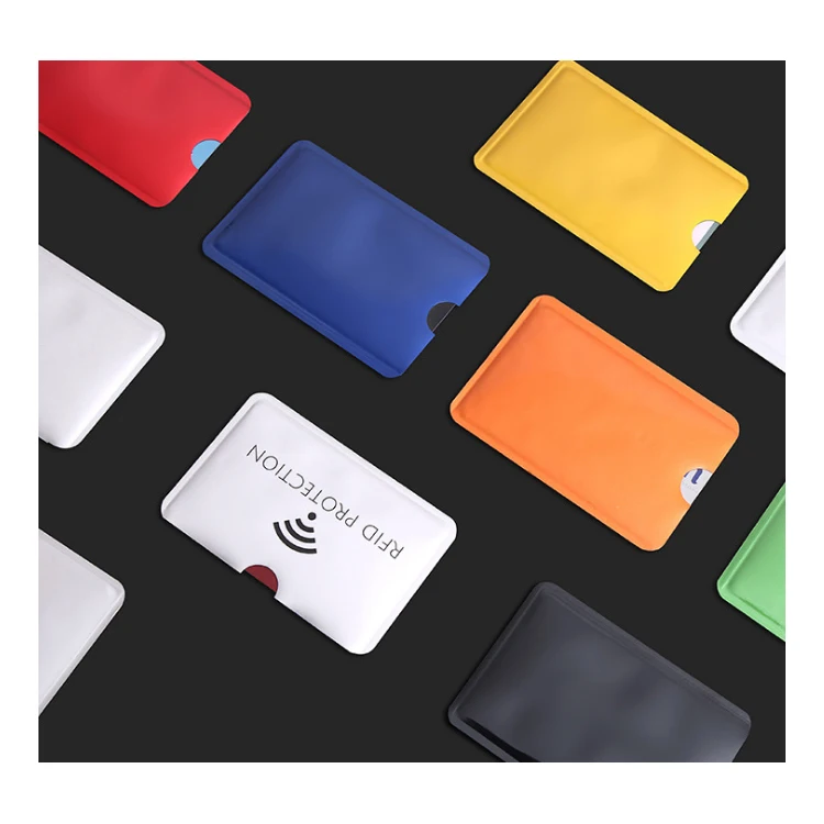 HOT selling Anti-magnetic Bank Card Holder NFC Anti-theft Document Holder Aluminum Plastic Foil Card Holders