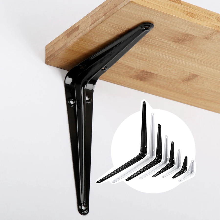 Custom Triangle Floating Shelve Support L Bracket Metal Wall Mounted Corner Shelf Triangular Brackets for Wood Panels