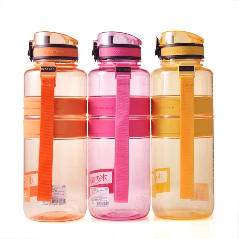 UZSPACE 1500ml Magic Energy BPA Free Tritan Wide Mouth Large Plastic Water Bottle
