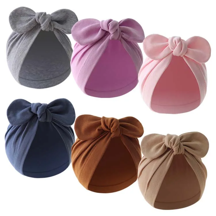 Unisex Newborn Baby Hat Cotton Soft Elastic Beanie Cap Cute Infant Bonnet Knitted Pattern