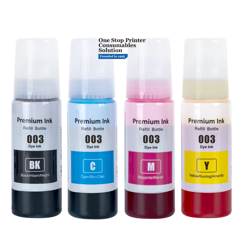 INK-POWER 003 Color Compatible Bottle Water Based Refill Tinta Dye Ink for Epson L3110 L1110 L3100 L3116 L3150 L3156 Printer