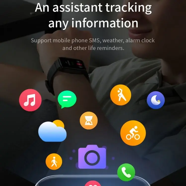 Mibro T1 Smart Watch 1.6 Inch AMOLED Screen 2ATM Fitness Tracker Waterproof Smartwatch Sport Watch