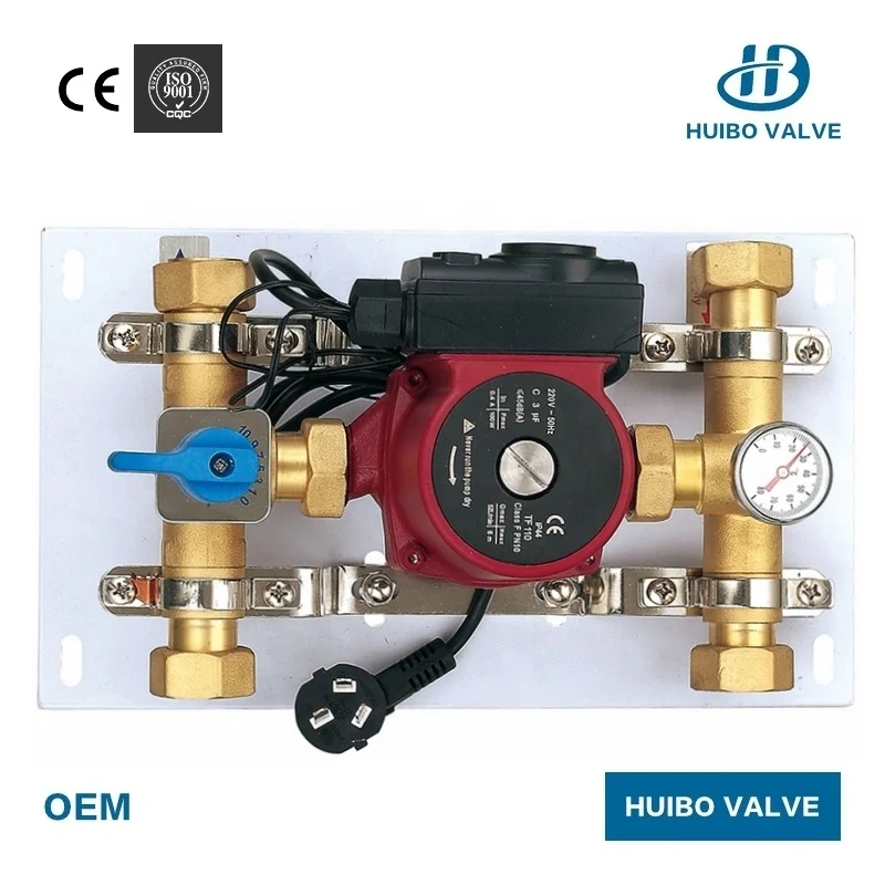 Wholesale Hydronic Floor Heating System Brass Water Underfloor Heating Manifold Collector Control Pack