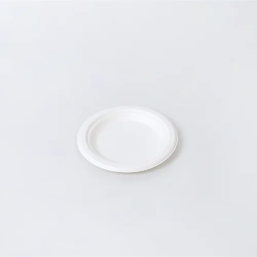 6 Inch Sugarcane Pulp  Round  Plate Bagasse Tableware Paper Biodegradable Tableware Plate