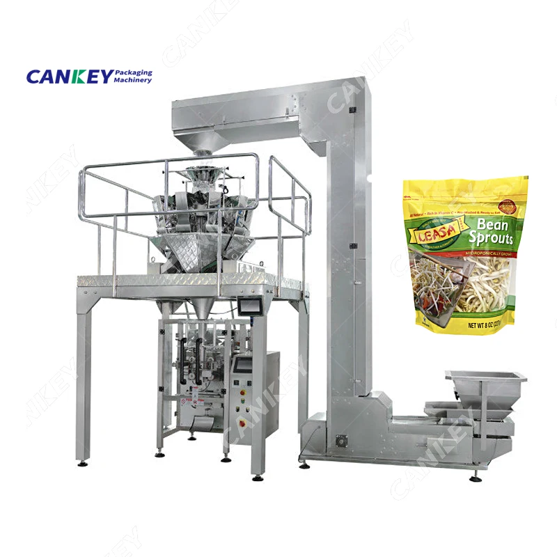 Multi Head Cocoa Cooked Bean Sprouts Automatic Packing Equipment Packaging Machine For Coffee Beans