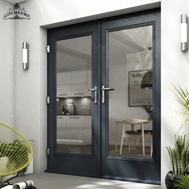 GC Modern French Interior Doors Wrought Iron Glass Door Front Doors for Houses Modern