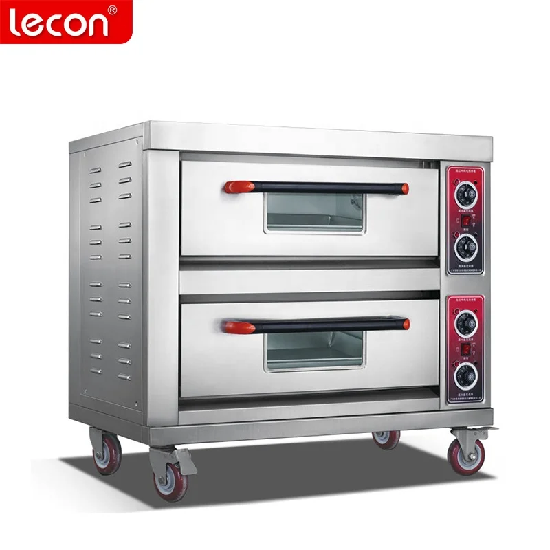 Commercial bread making electrical double deck bakery oven for sale