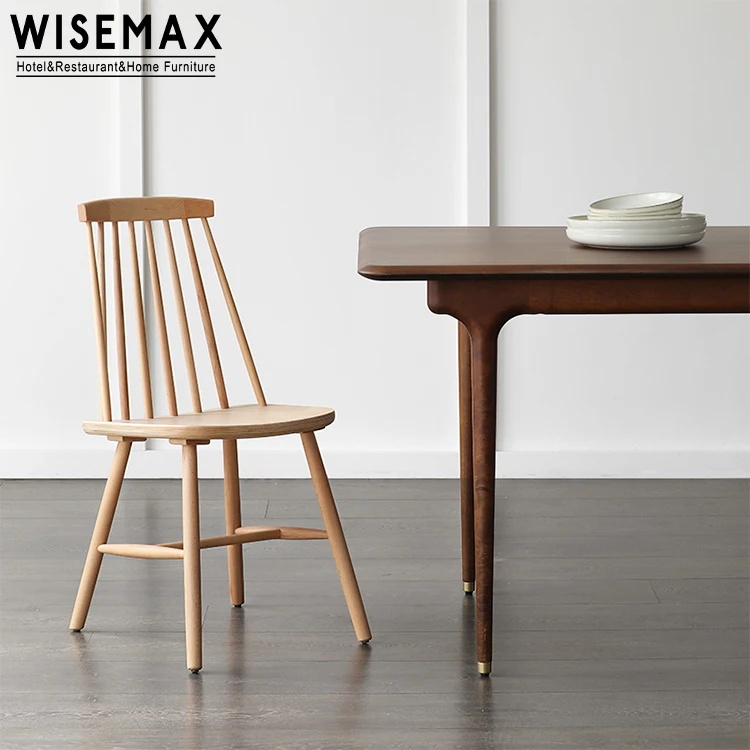 WISEMAX FURNITURE Wholesale wood chair furniture Modern solid wood designs cafe chairs for restaurant