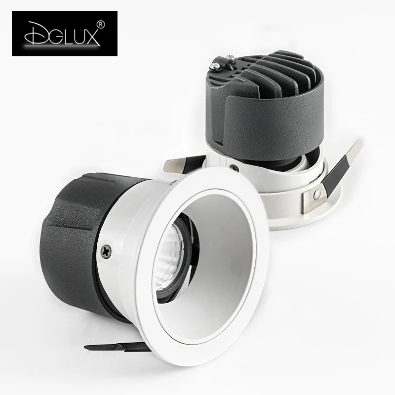 High Quality Round Electric Spot Light Anti- Glare Projection Spotlight Led Downlight Popular in Malaysia COB Chip Aluminum Ip20