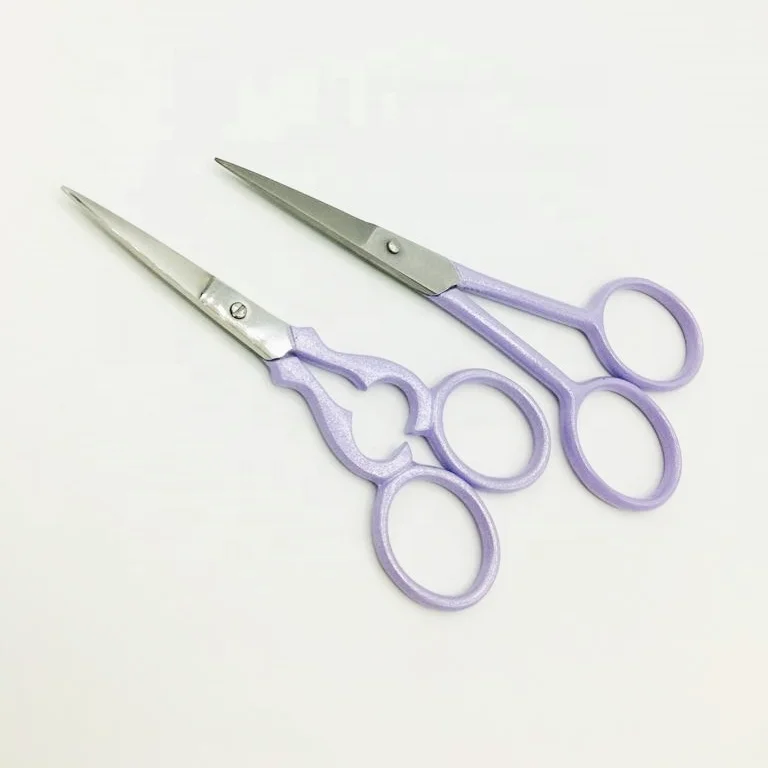 New Stainless Steel Manicure Nail Scissors Cuticle Scissor Curved and Straight Blade Fancy Scissors