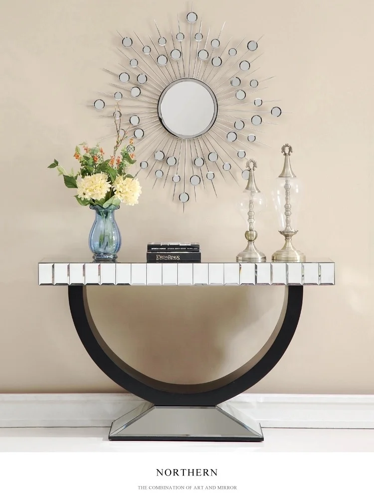 Couverts De стол De Luxe высокие свадебные центральным украшение стола из розового золота пристенный столик с зеркалом Меса Con Эспехо