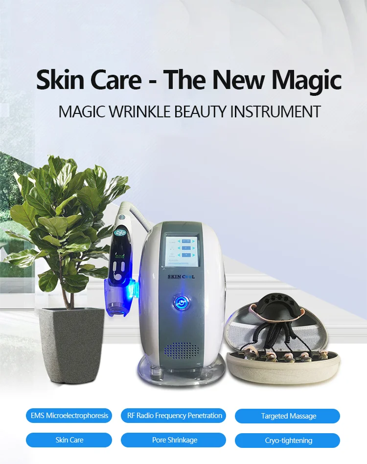 2024 Newest Portable Skin Cool Rf Lifting Eye Care Gold Finger Massager Face Body Massage Beauty Machine