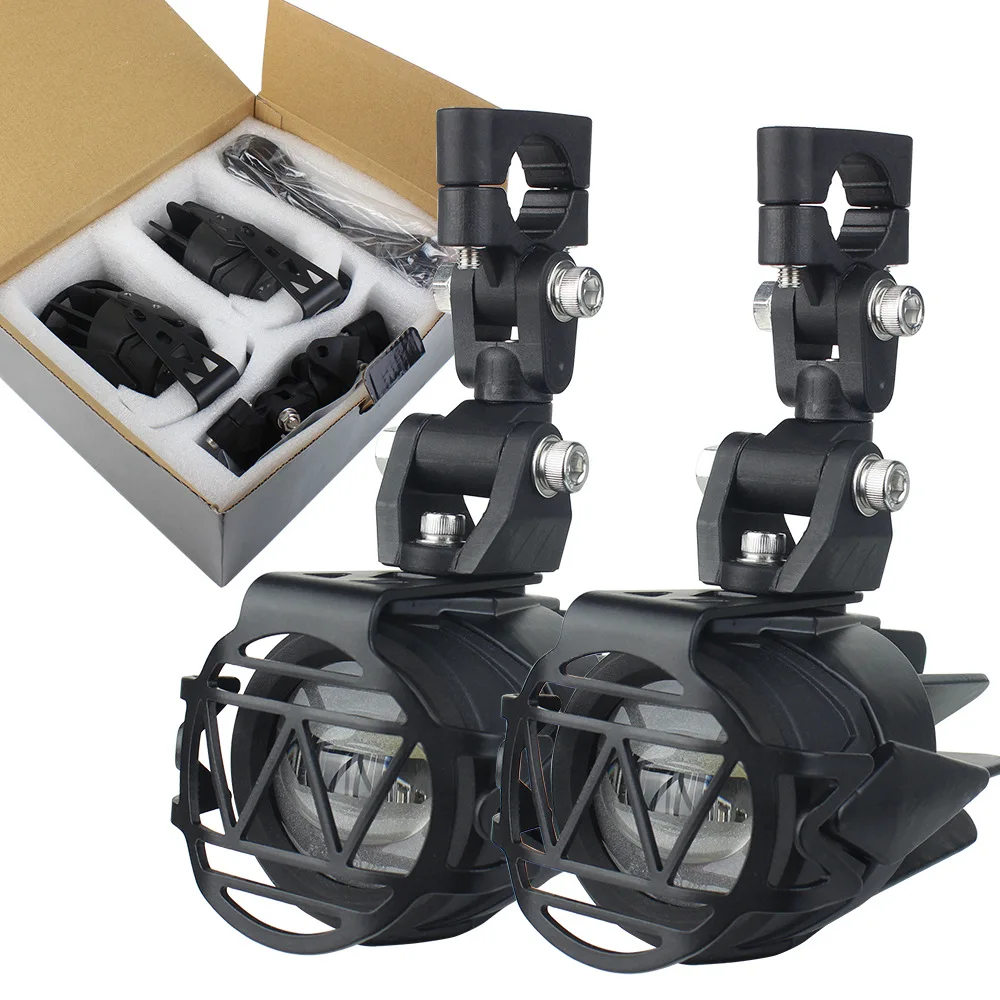 R1200GS 40W Motorcycle LED Fog Lights Auxiliary Assembliy with 360 mounting bracket for Harley BMW R1200GS ADV F800 Motorcycle