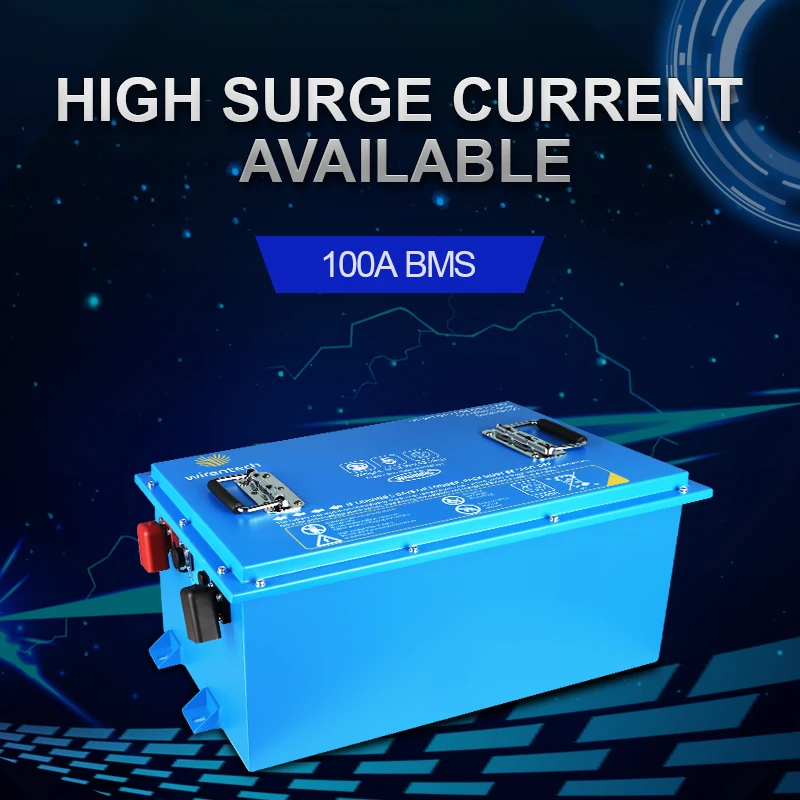 Two CAN port Remote Monitoring 5kwh Golf Cart Battery Lithium Lifepo4 48V 72V Lithium Battery Pack for Truck Tricycle RV