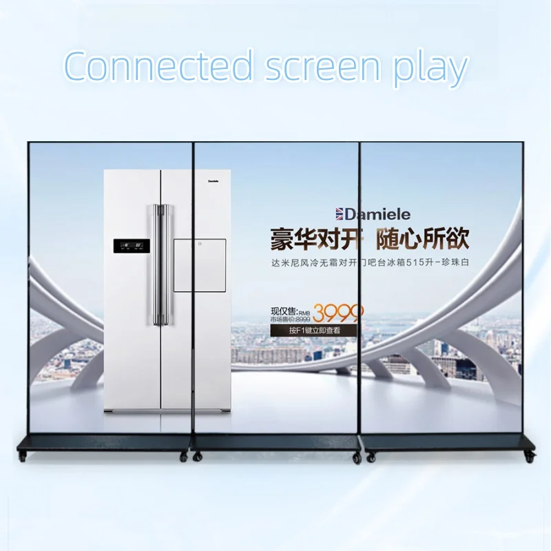 4K Light Box Display Touch Screen Vertical Lcd Panel Stand Advertising Display Led Advertising  Full hd Big Advertising Screen