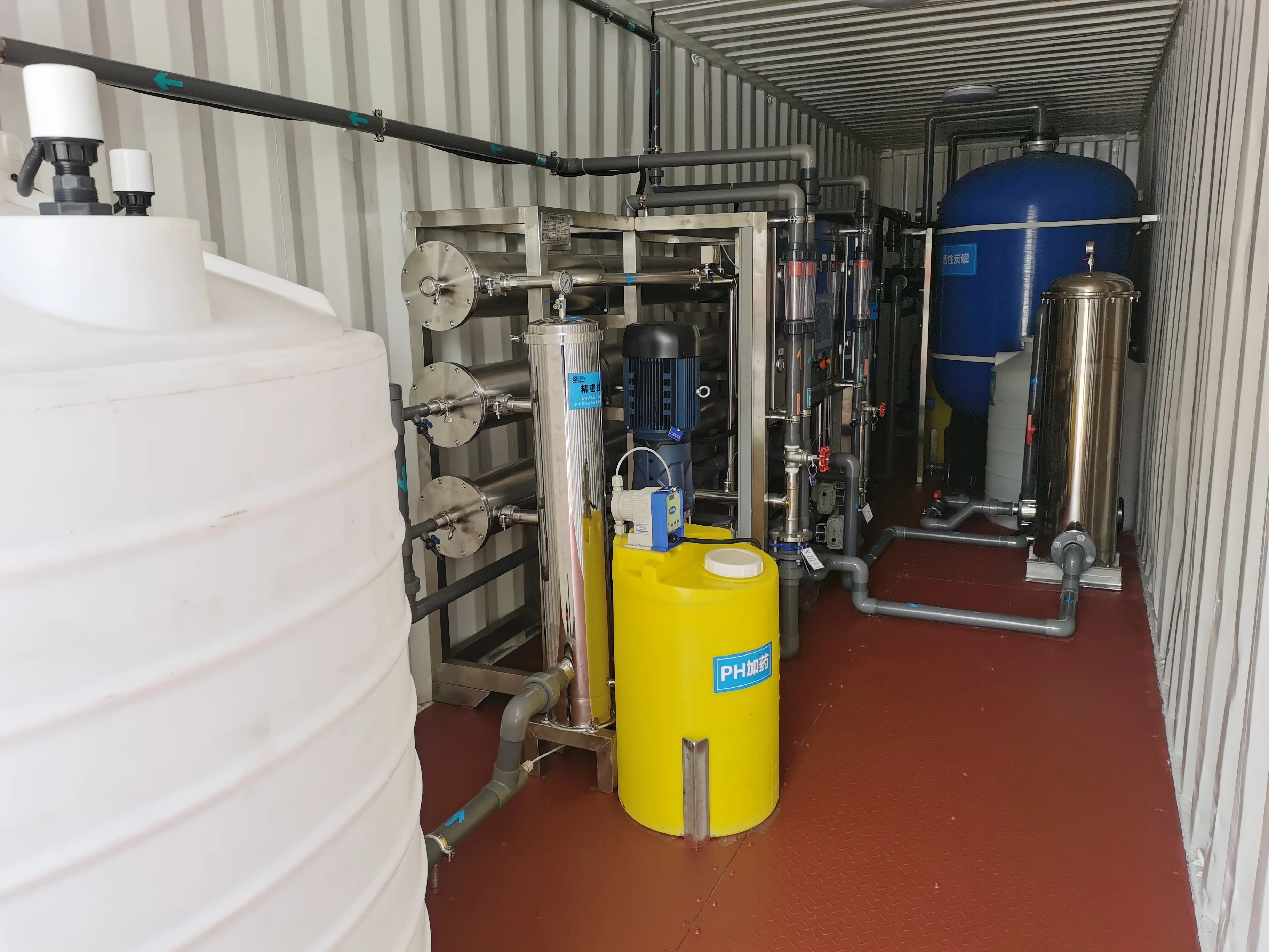 mobile container  water purification water filter machine treatment  plant reverse osmosis water filter system for desalinatio