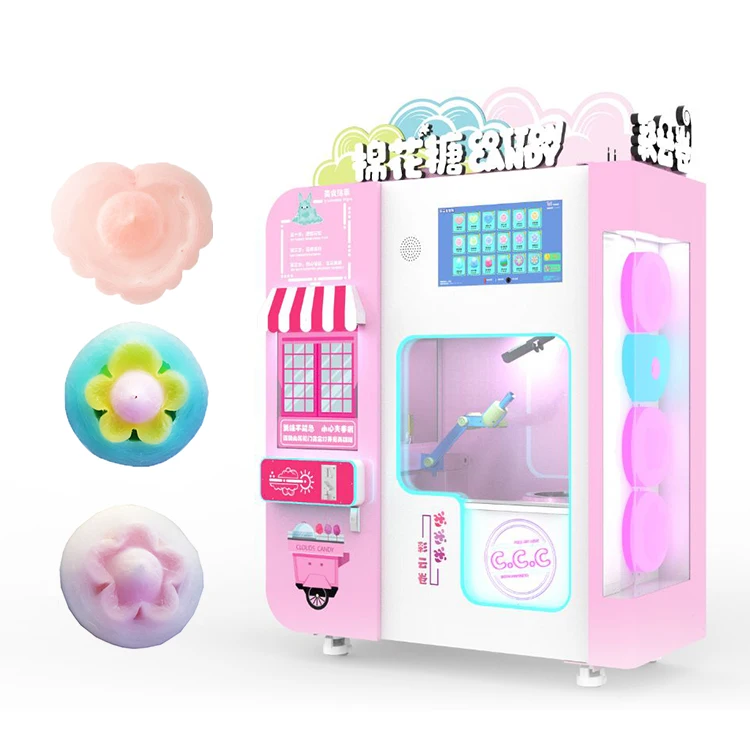 Фабрика высокое качество Коммерческая; Новейшая модель с цветными облака рулон цветок нить Автоматическая Cotton Candy торговый автомат